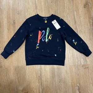 Polo by Ralph Lauren Kids Multicolor Logo Navy Hoodie